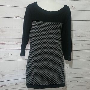 White House Black Market sweater dress large scoop